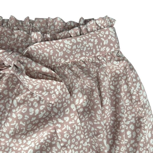 Shein Print Dress Shorts With Tie Lightweight Mauve Color - Picture 6 of 16
